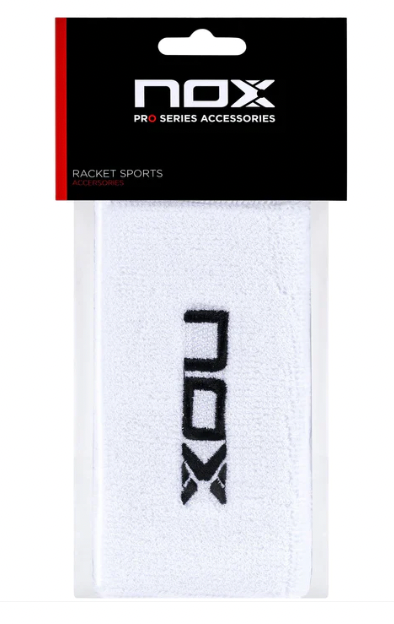 NOX long sport wristbands white/black