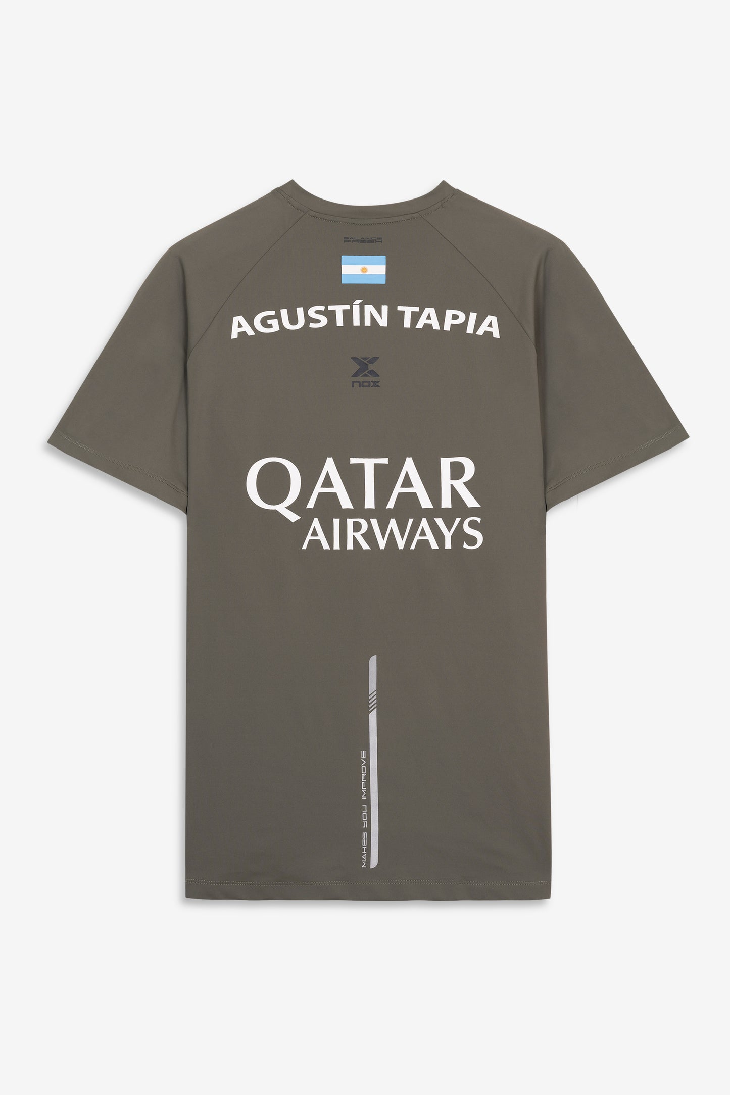 Agustin Tapia Official Padel T-Shirt 2023 - Olive Green